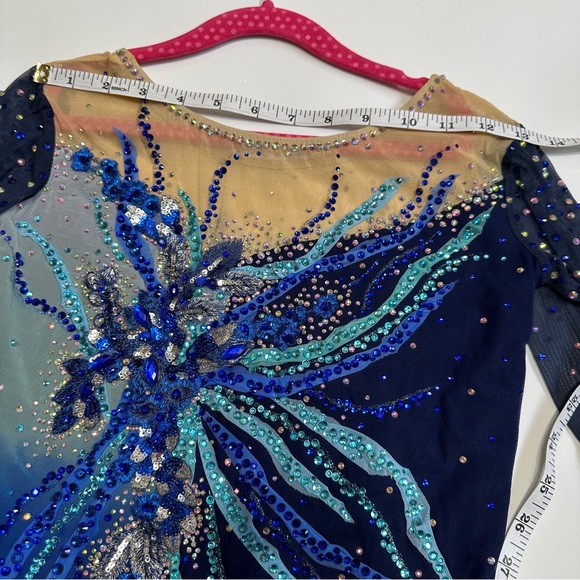 New Figure Skating Dress Size 14 (11~13T) with Hair Scrunchies (140~150cm) - Picture 8 of 9